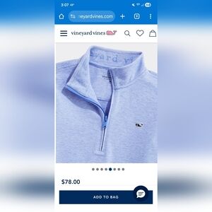 VINEYARD VINES | Boy's Saltwater Quarter Zip Sweater